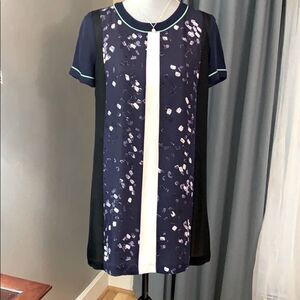 Elizabeth and James silk short sleeve dress scoop neck NEW size small